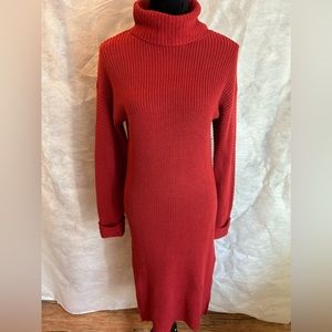 NWT. Stitch drop artisanal red sweater dress. Small